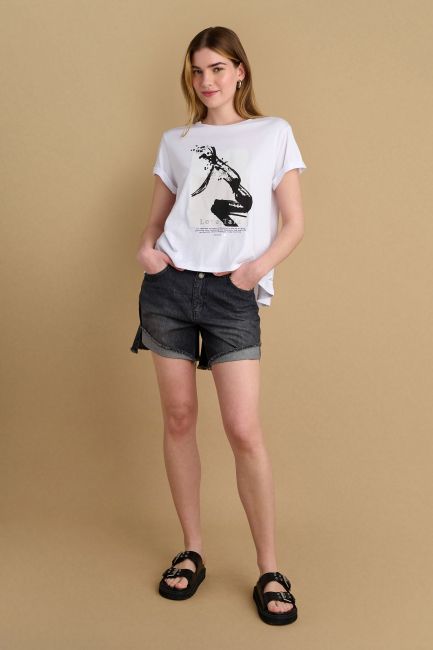 T-shirt με στάμπα - White