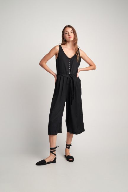Buttoned jumpsuit - Black